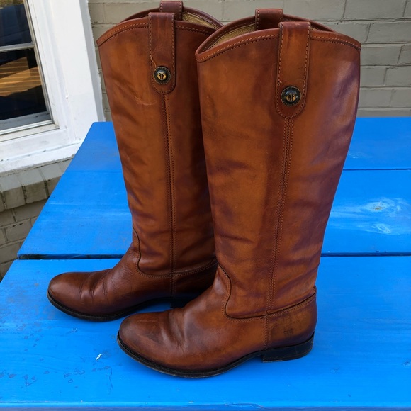 EUC Frye Melissa Cognac Boots Size 7 - Picture 2 of 8